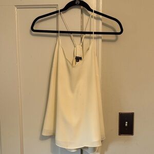 J. Crew Ivory Double-Strap Silk-Like Camisole